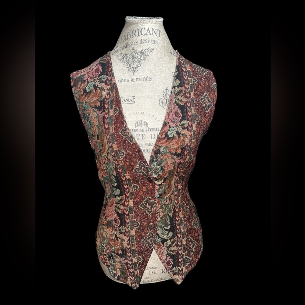 Hunt Club Floral Tapestry Vest